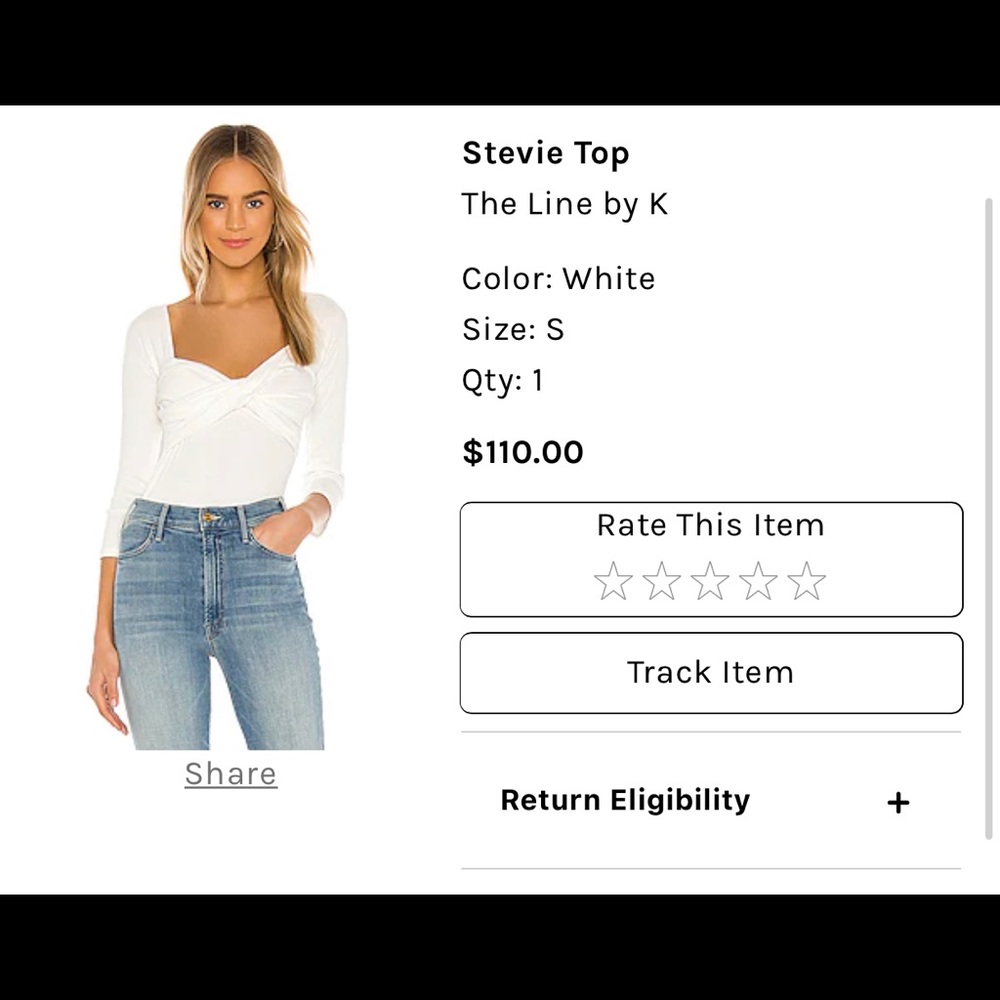 White Revolve Top - The Line by K